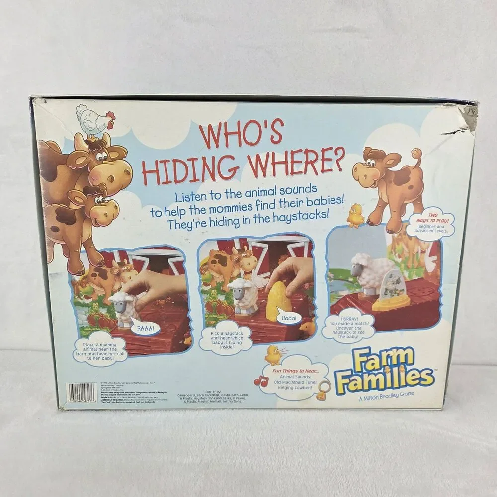 Vintage 1996 Milton Bradley Farm Families Electronic Match A Sound Game Complete